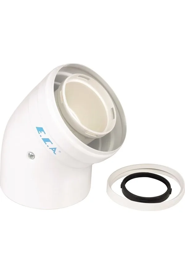 ECA Yoğuşmalı 45° Dirsek Ø60/100 mm