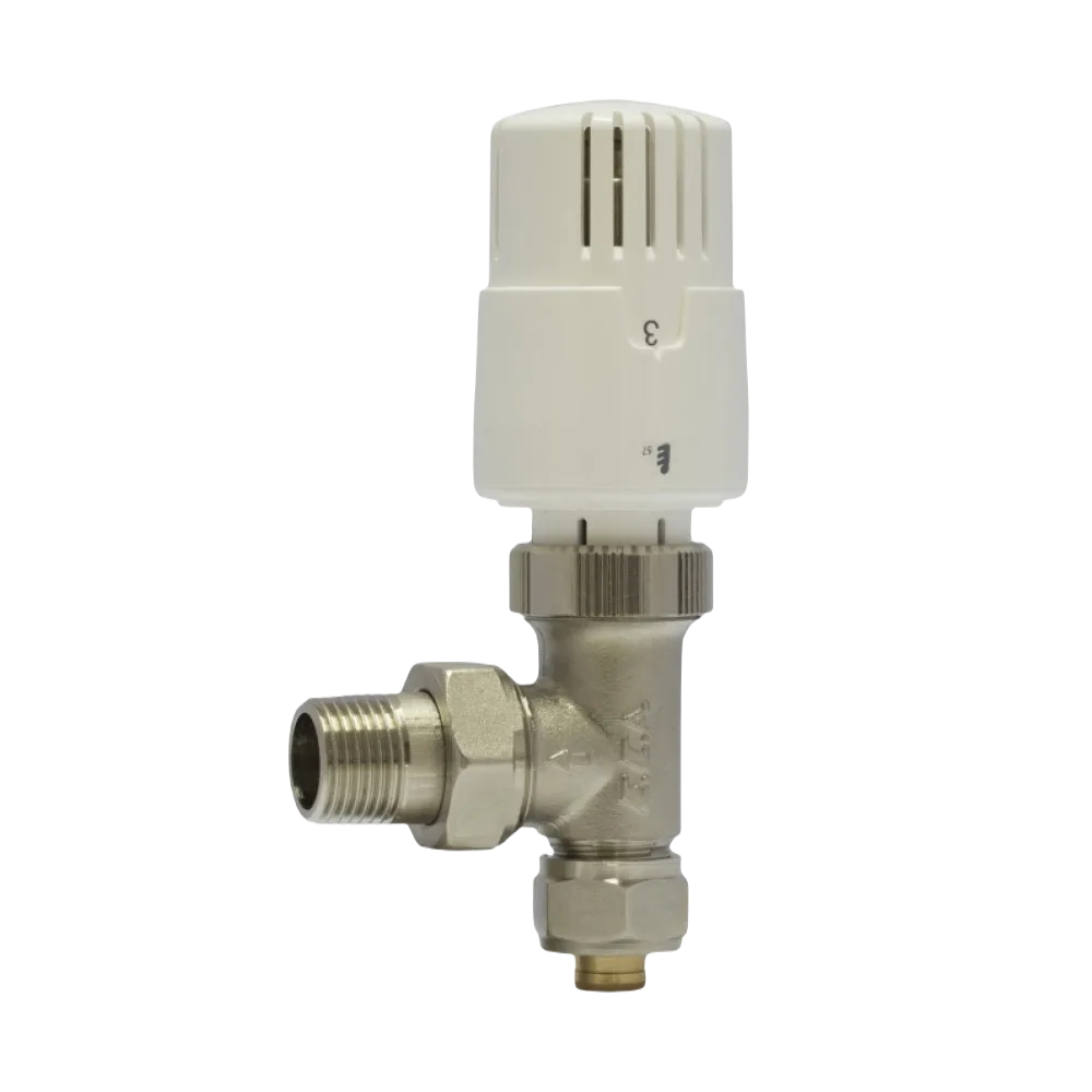 ECA 1/2" TRV4 Köşe Termostatik Radyatör Vanası – PEX (Ø16x2 mm)