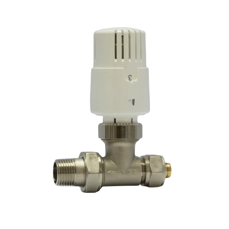ECA 1/2" TRV4 Düz Termostatik Radyatör Vanası – PEX (Ø16x2 mm)