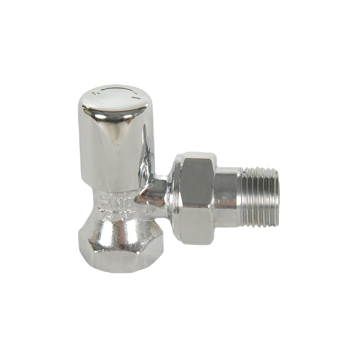 ECA 1/2" Krom Volanlı Köşe Radyatör Vanası